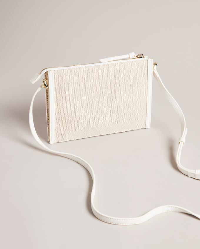 Sac Crossbody Ted Baker Canvas Blanche Femme | GIO-86348945